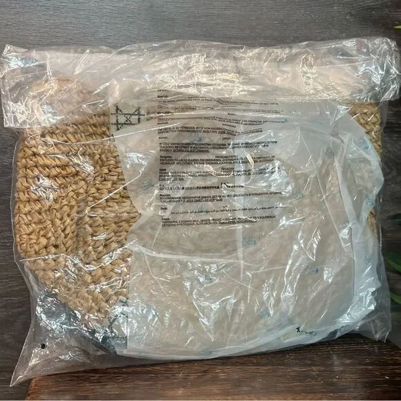 Kiss Sea Shoreline Creations Packable Woven Tote in Tan. New and sealed. - Picture 9 of 11